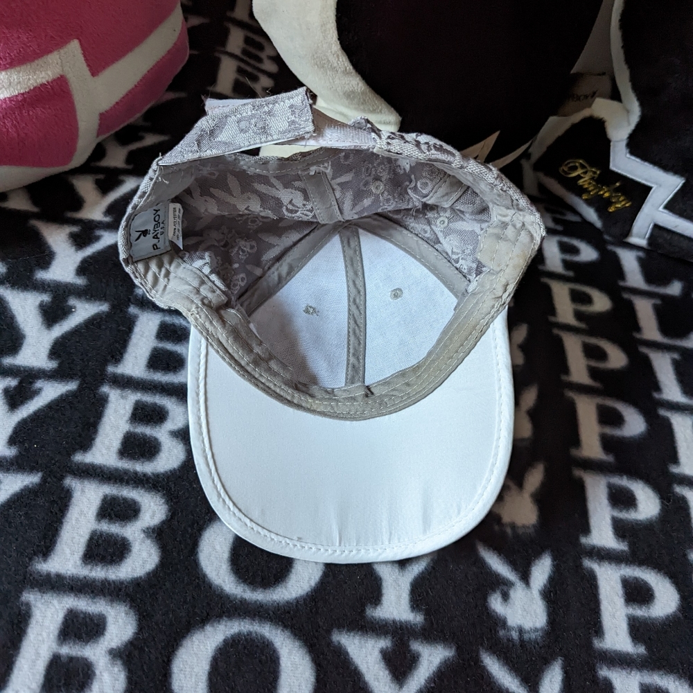 Playboy Cap Hat Monogram Grayish - image 4